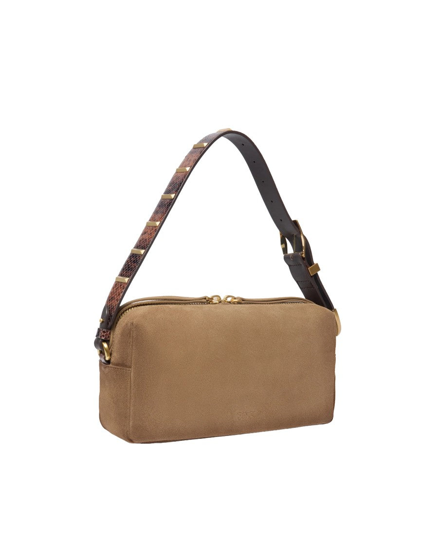 Pinko Medium Gradient Suede Leather Bauletto Bag