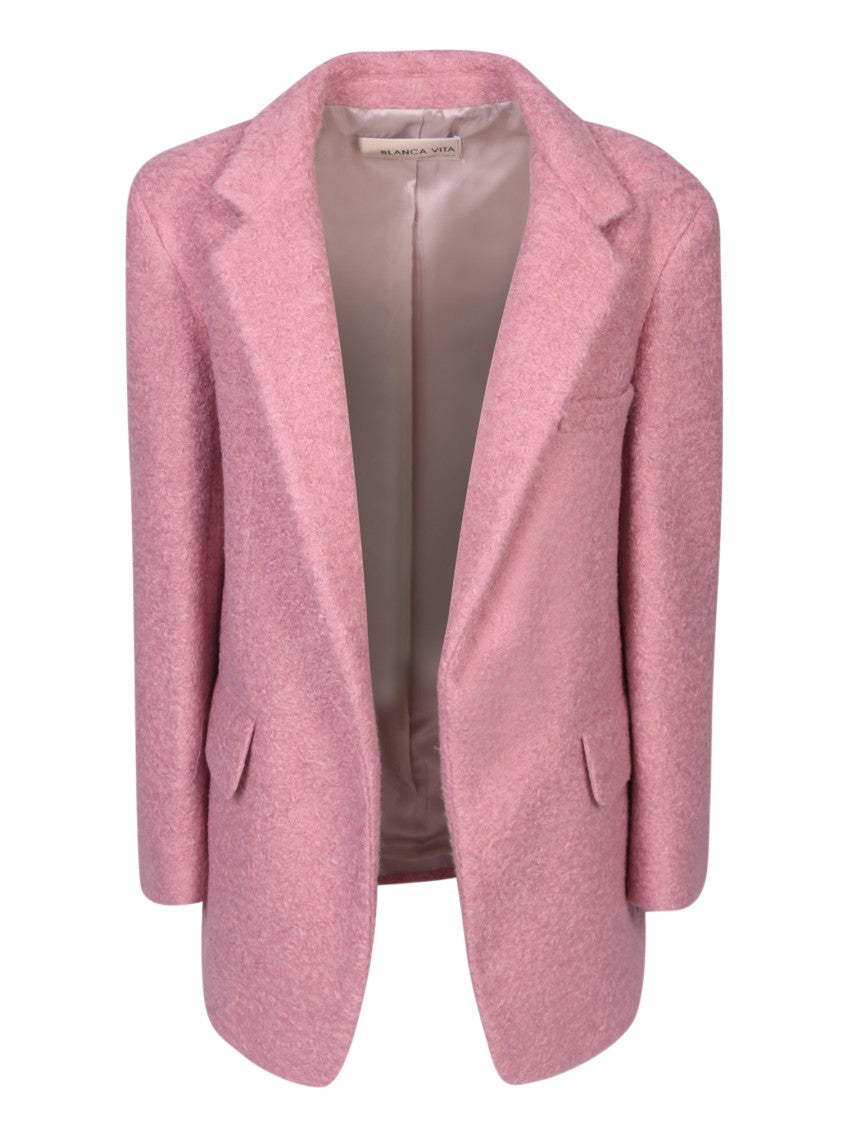 Blanca Vita Blazer Coat With Textured Fabric And Tailored Fit