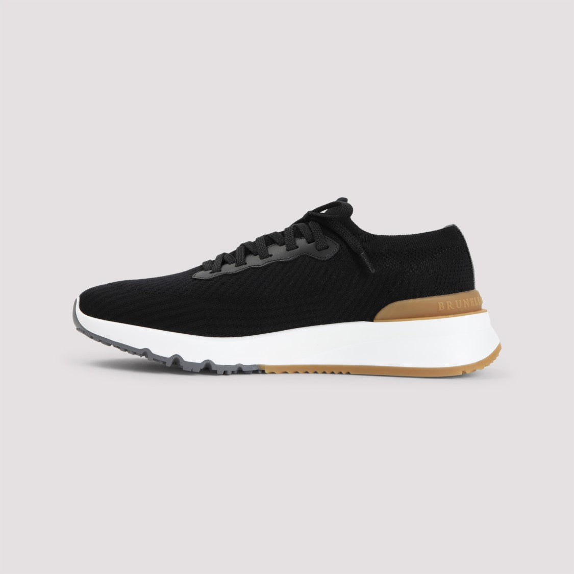 Brunello Cucinelli Textured Textile Sneakers With Contrasting Rubber Sole