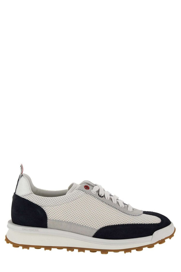 Thom Browne Low-Top Sneaker With Suede And Mesh Accents