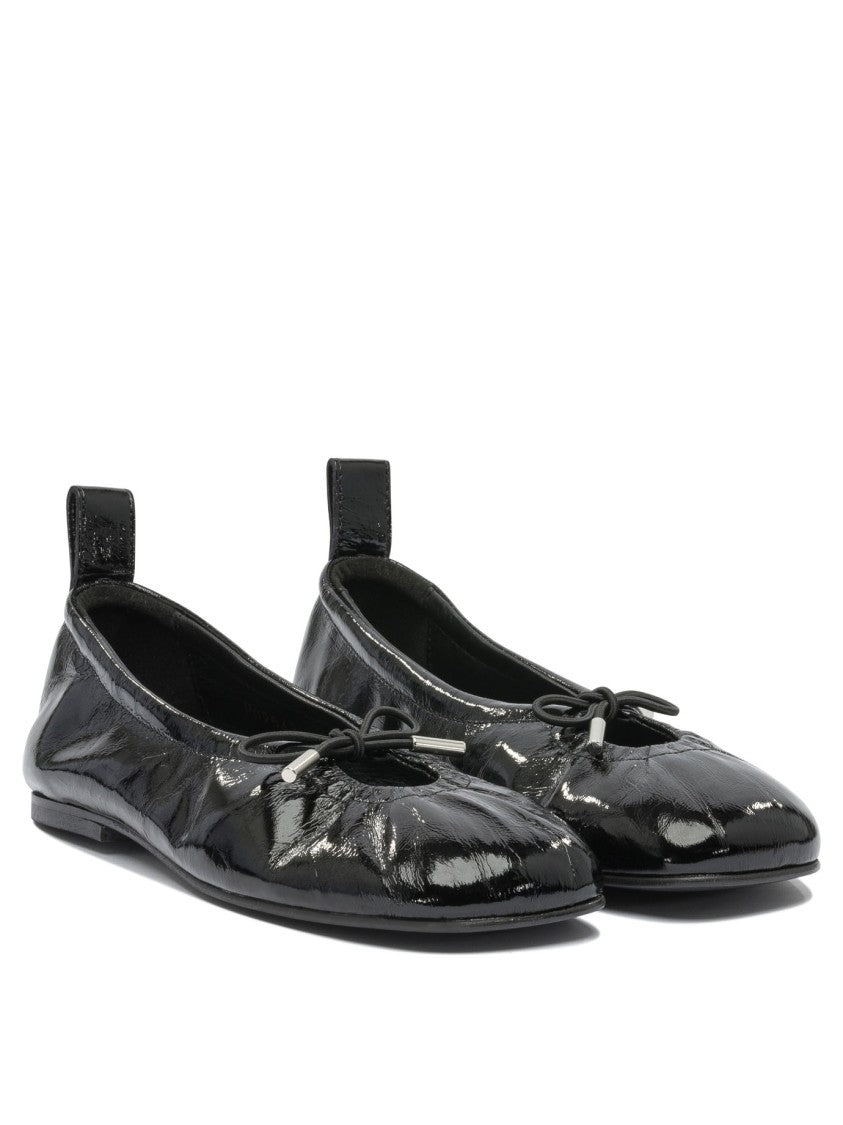 Alohas Rosalind Onix Black Leather Ballet Flats