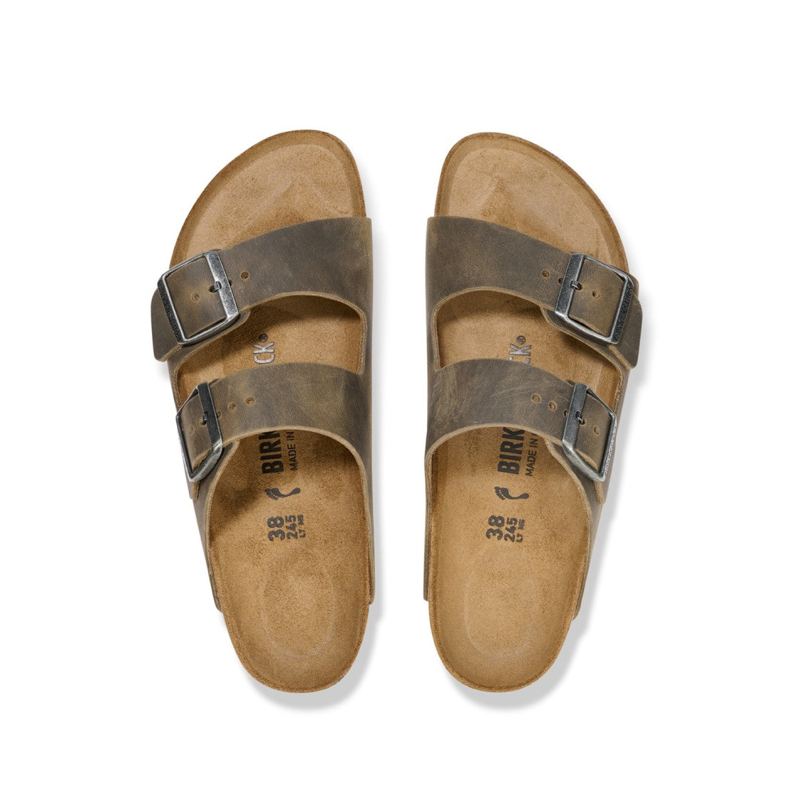 Birkenstock Arizona Sandal In Nubuck Oiled Khaki