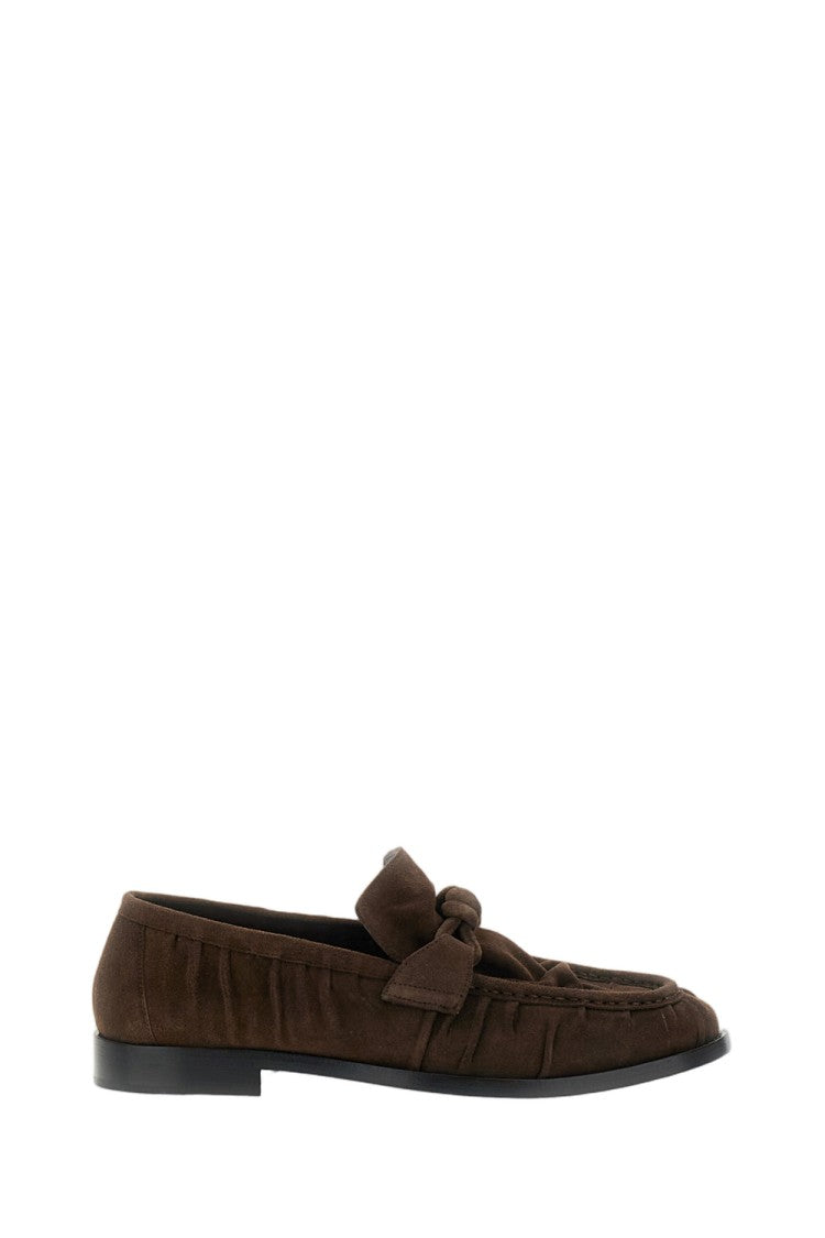 Bottega Veneta Crinkled-Effect Suede Leather Loafers