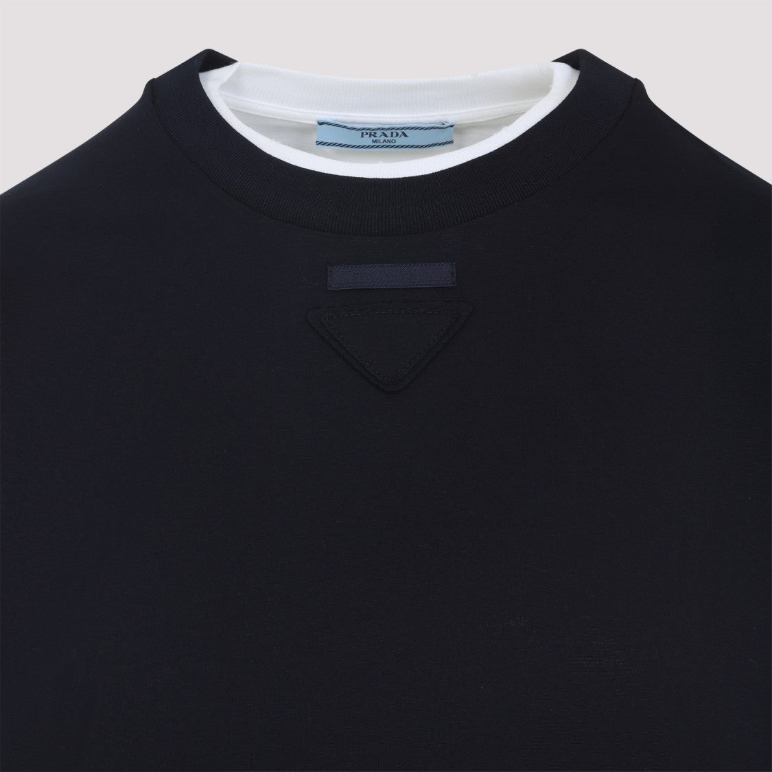 Prada Cropped Long-Sleeve Top