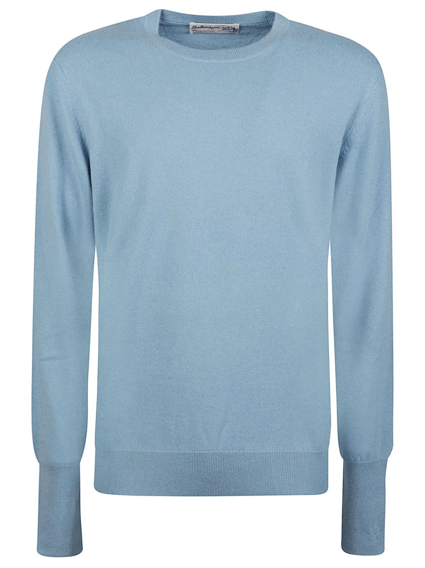 Ballantyne Plain Stitch Classic Crewneck Cashmere Sweater