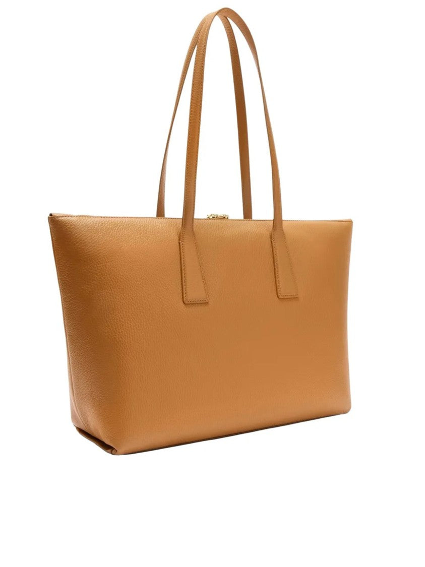 Furla Olivia L Tote Structured Brown Leather Tote