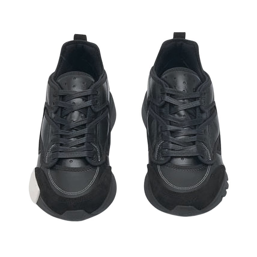 Oamc Sculpted Black Leather Sneakers