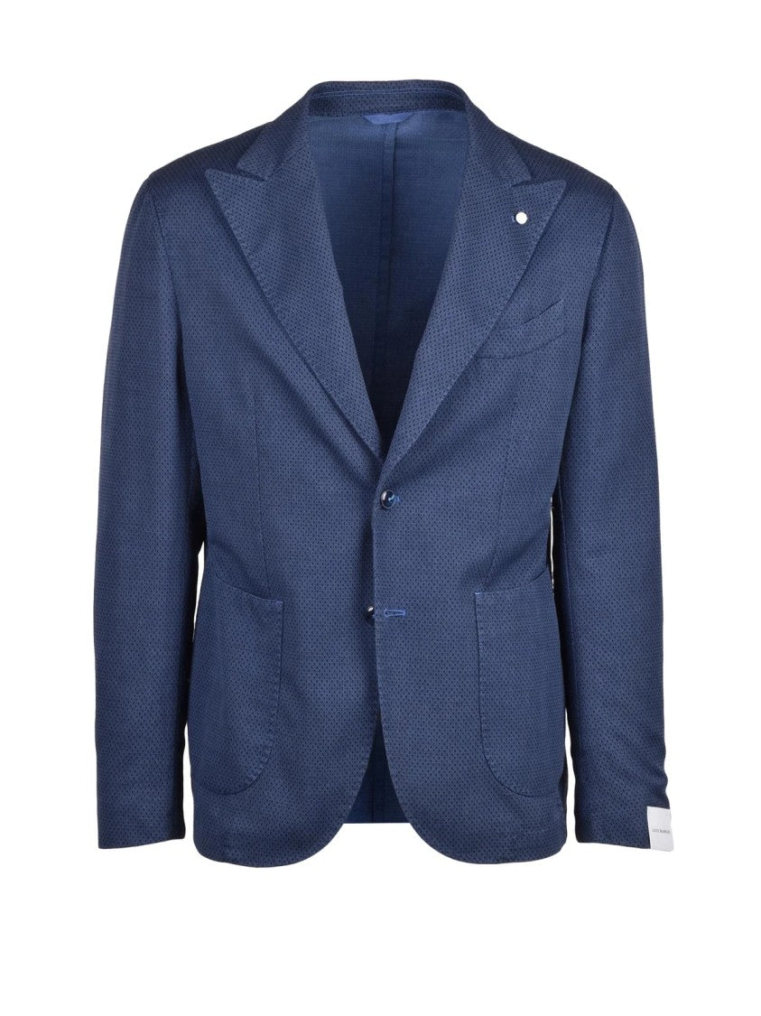 Luigi Bianchi Cotton Linen Mohair Jacket - Blue