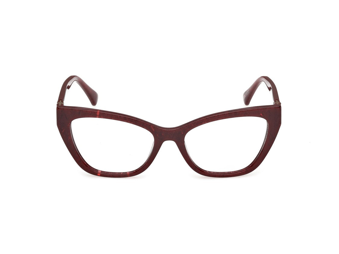 Max Mara Marbled Burgundy Mm5228 Oversized Cat-Eye Sunglasses