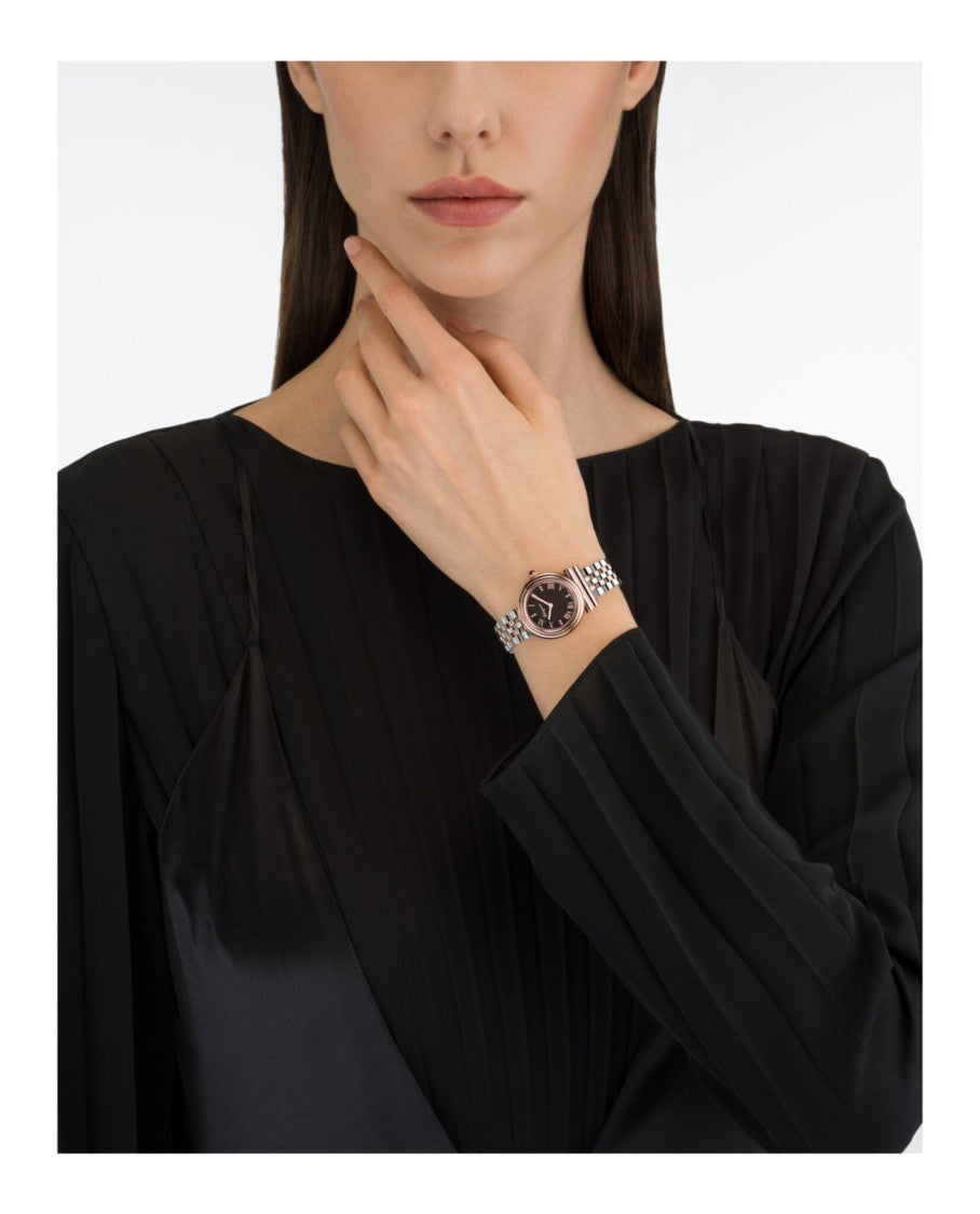 Ferragamo Gancini Diamond Watch With Two-Tone Case