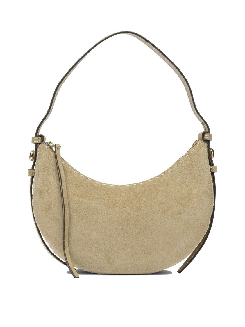 Tory Burch Crescent-Shaped Suede Shoulder Bag With Adjustable Strap