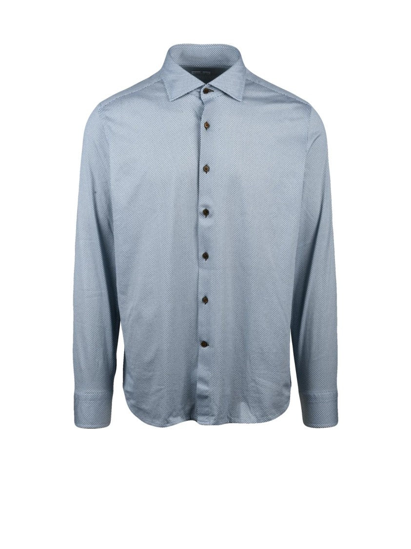 Sonrisa Fior Di Cotone Fior Di Cotone Long-Sleeve Shirt With Subtle Micro-Pattern