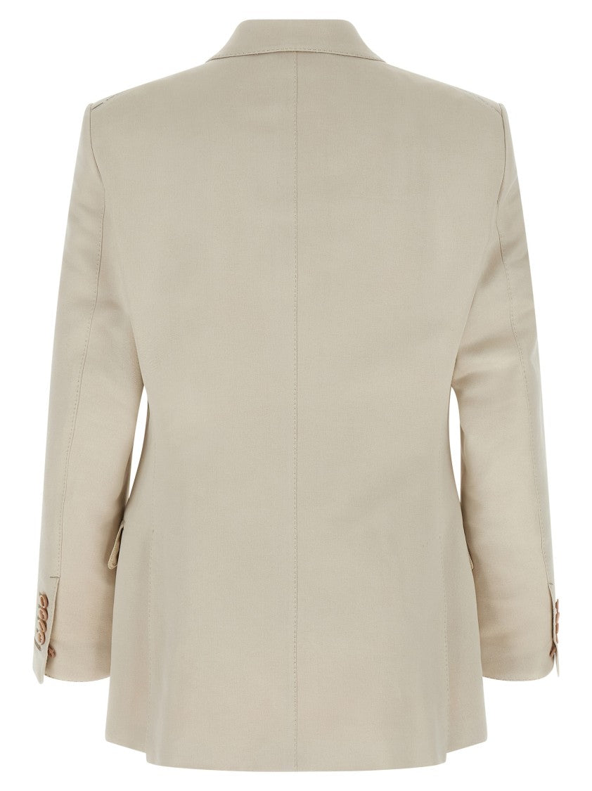 Tom Ford Structured Double-Breasted Blazer With Mother-Of-Pearl Buttons