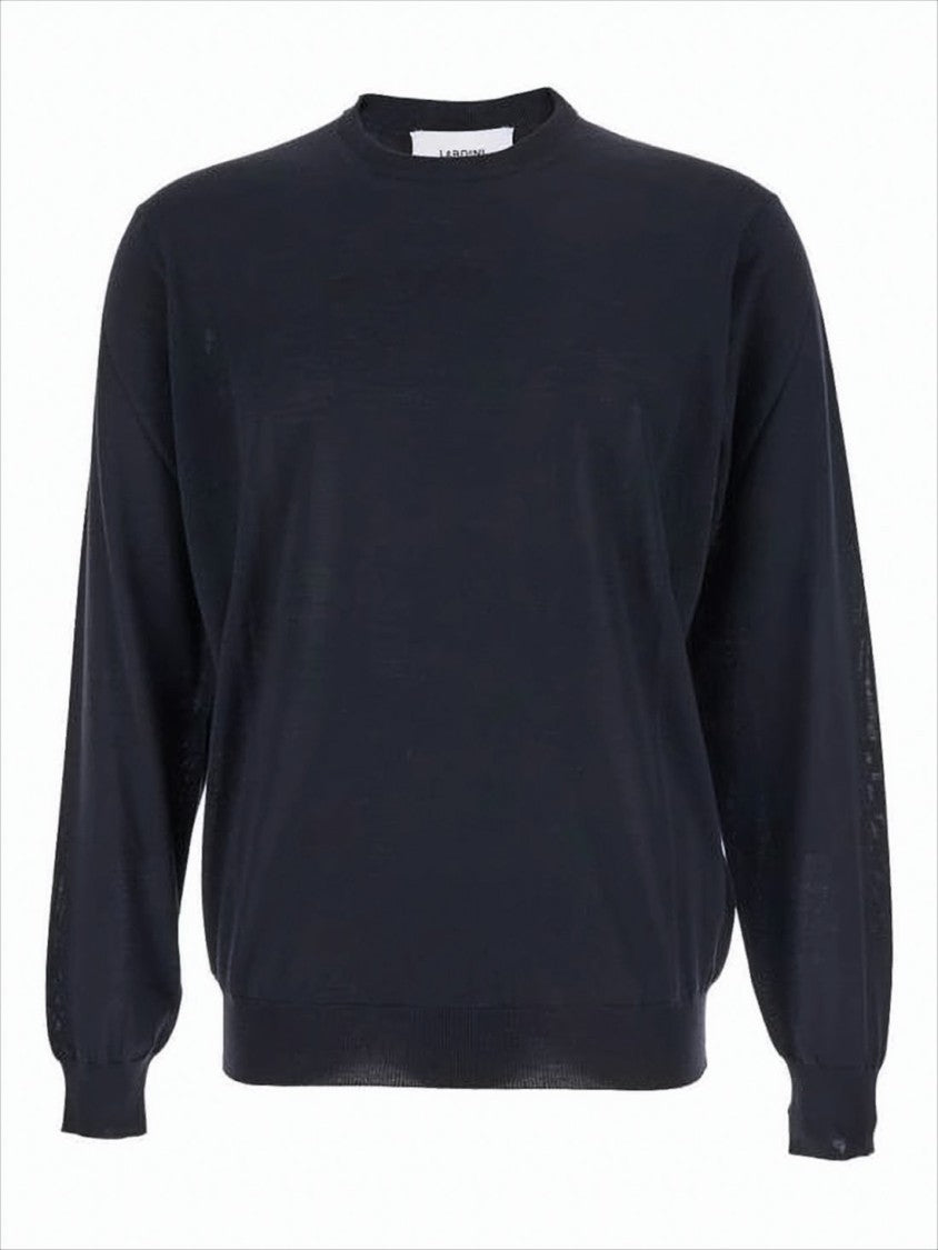 Lardini Refined Black Wool Sweater