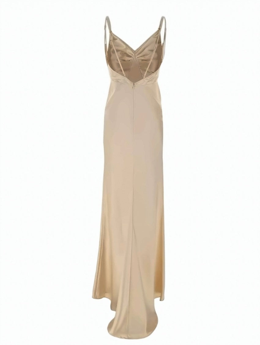 Elisabetta Franchi Red Carpet Satin Double Straps Dress