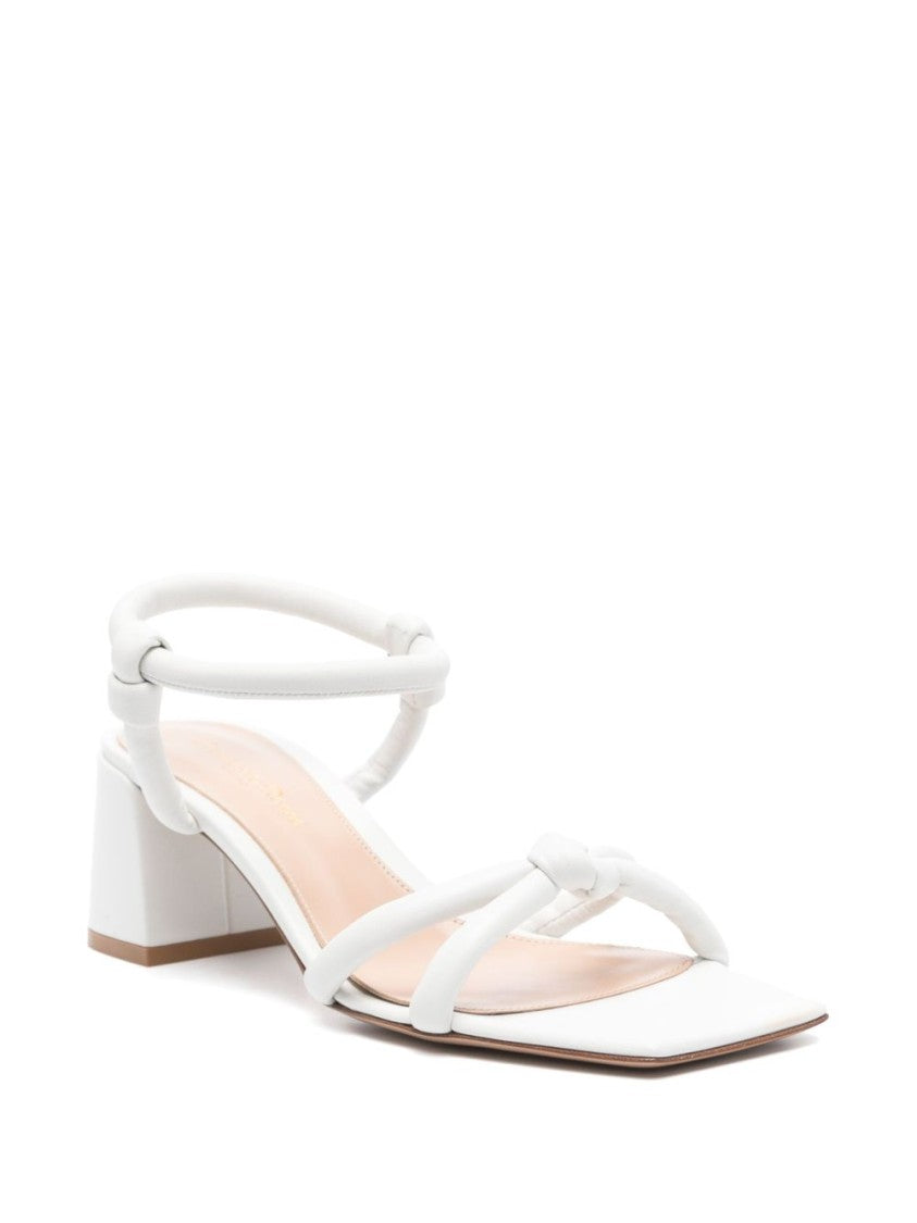 Gianvito Rossi White Flats With Padded Straps