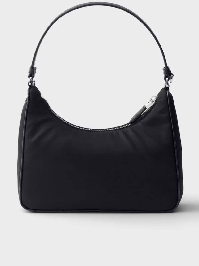 Prada Curved Rectangular Mini Shoulder Bag With Chain Detail