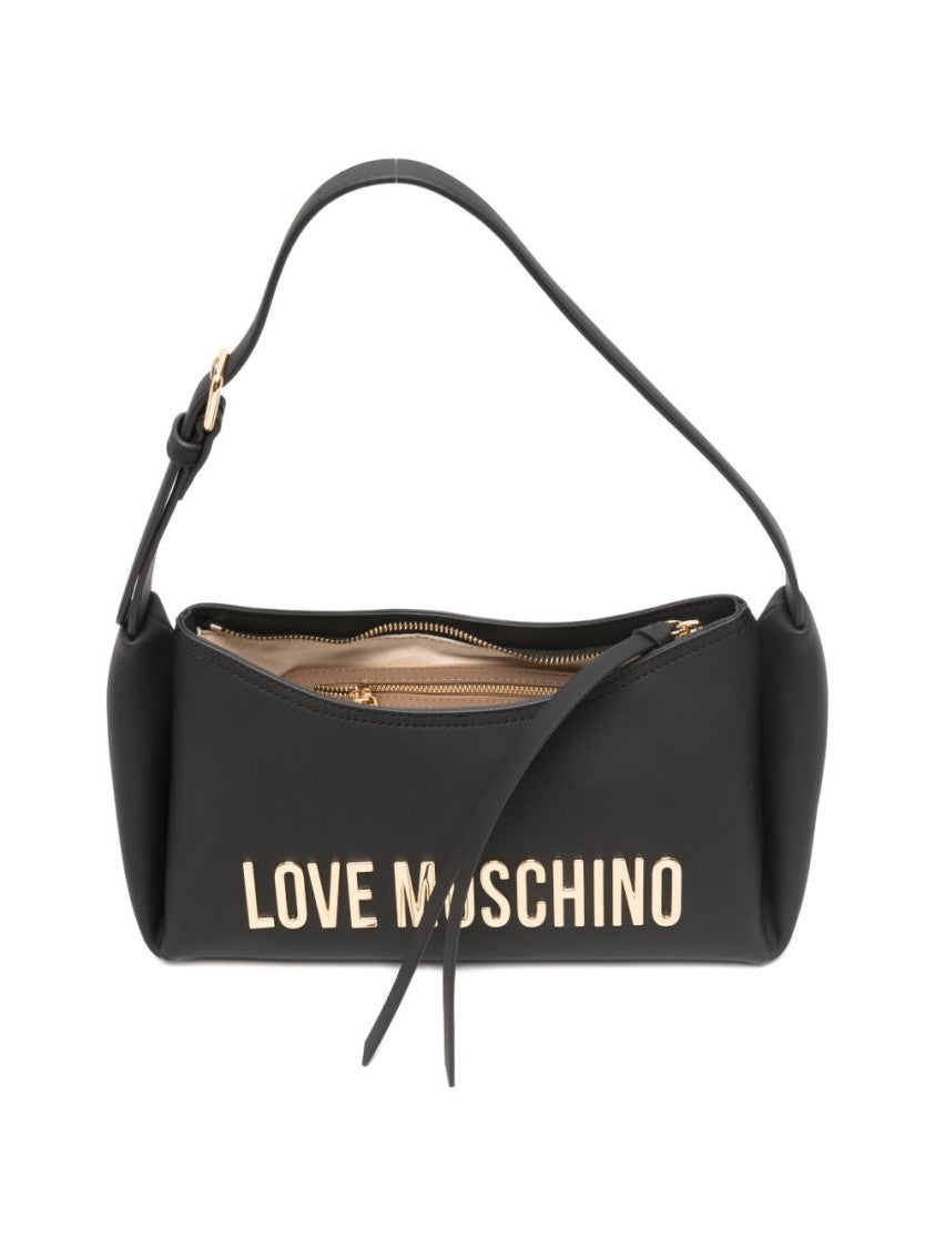 Love Moschino Structured Shoulder Bag With Bold Gold Hardware