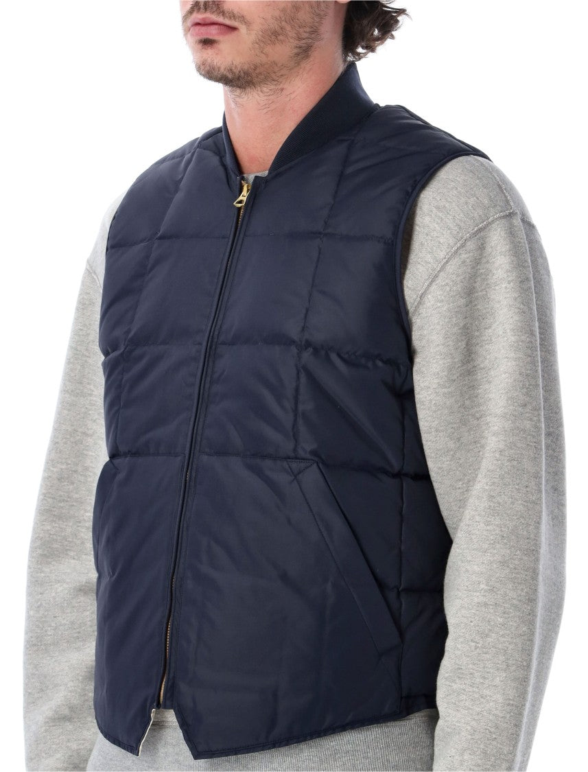 Fortela Vest1 Quilted Duck Down Brass Zip Padded Vest