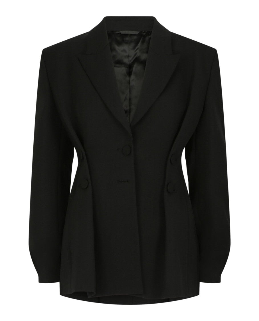 Givenchy Structured Tricotine Wool Jacket With Satin Collar