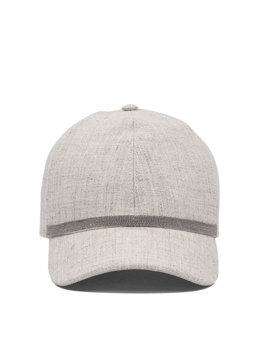 Brunello Cucinelli Textured Linen Baseball Cap