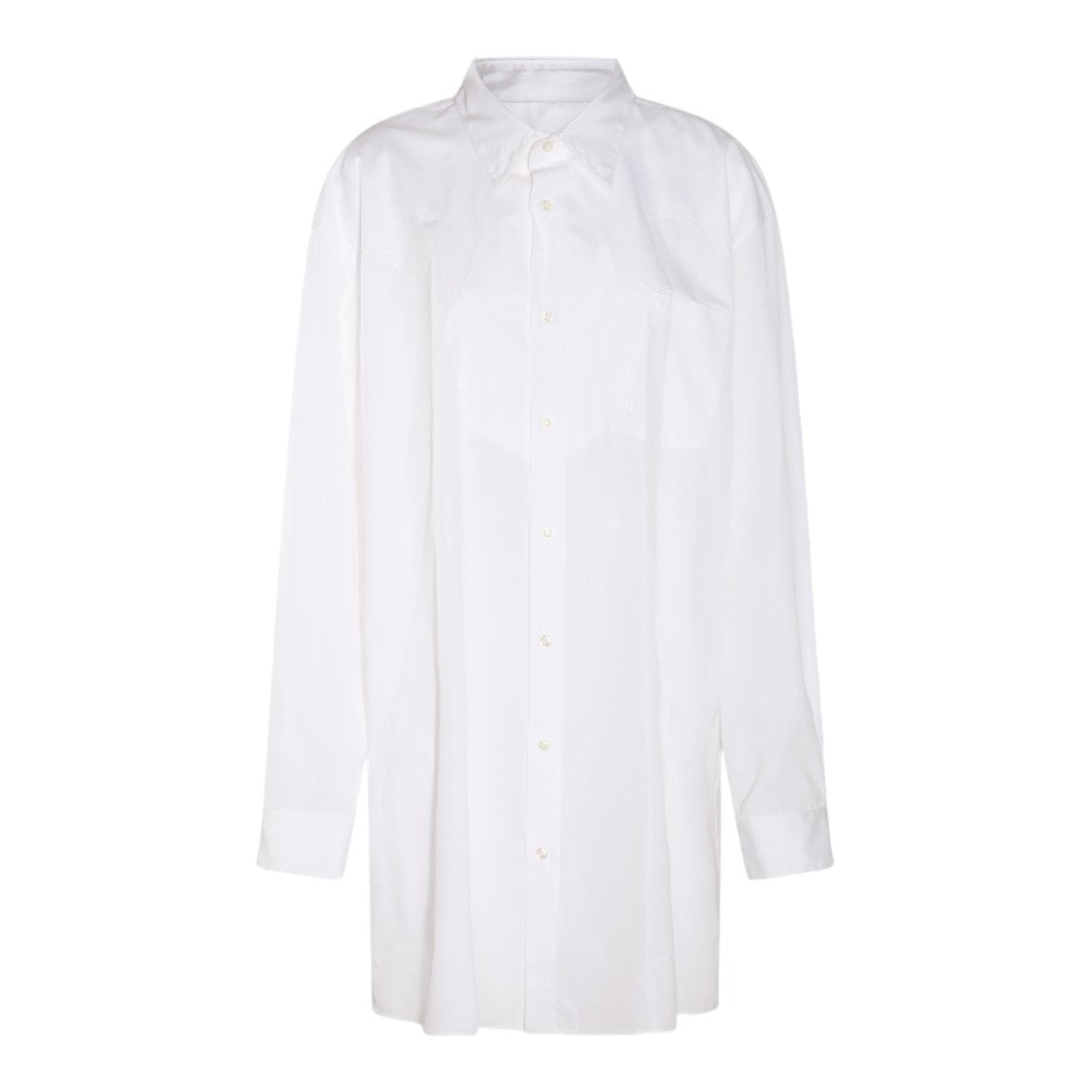 Maison Margiela Long-Sleeved Minimalist Dress With Button-Down Front