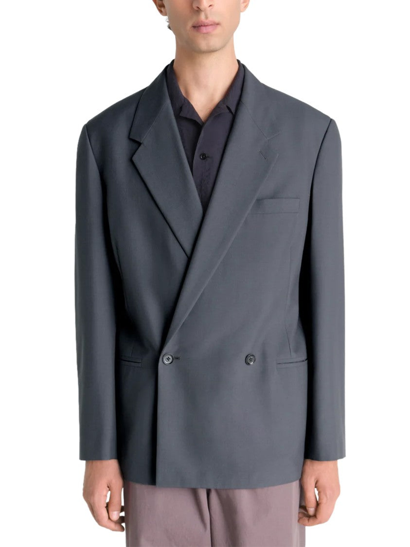 Lemaire Double-Breasted Tailored Jacket With Notched Lapel