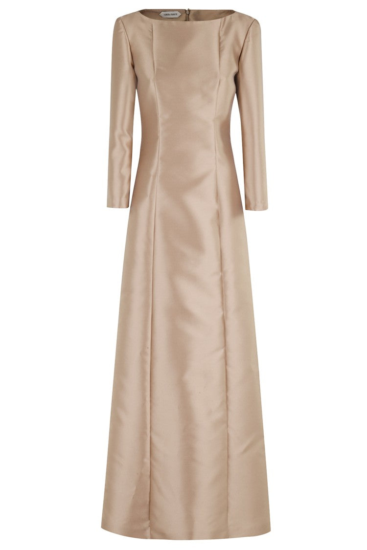 Alberta Ferretti Miakdo Long Beige Maxi Dress
