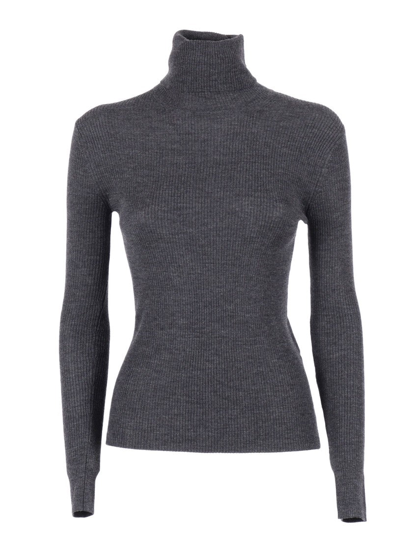 P.A.R.O.S.H. Ribbed Turtleneck Sweater With High Collar