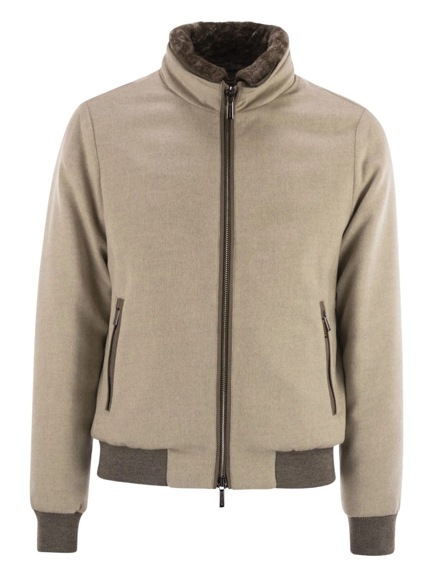 Moorer Bellati Ls9 Light Beige Wool-Blend Jacket