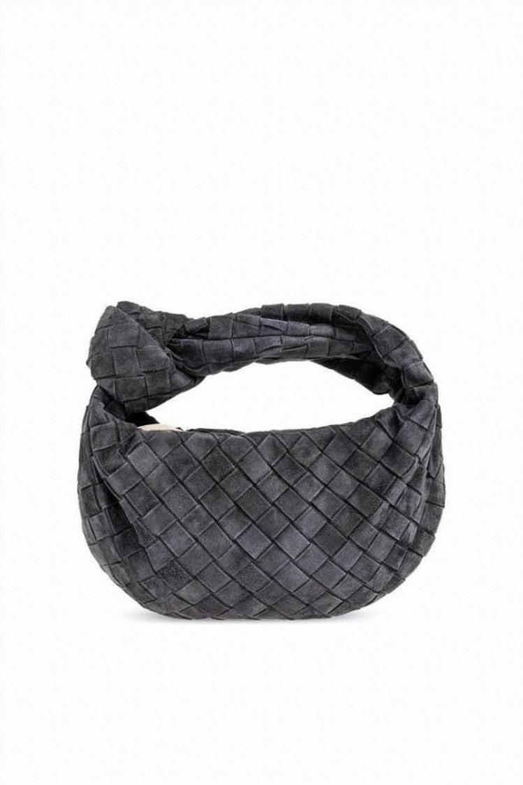 Bottega Veneta Suede Tote Bag With Woven Pattern