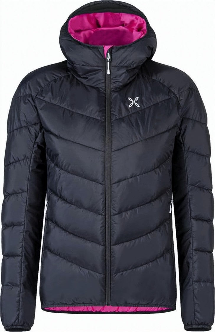 Montura Hooded Quilted Down Jacket With Chevron Stitching