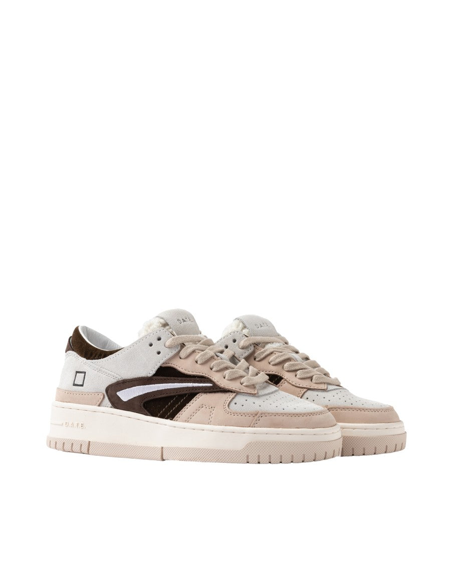 D.A.T.E Low-Top Sneakers In Logic Fondo Crust Leather And Suede