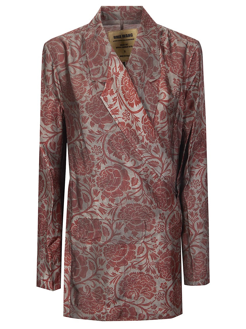 Uma Wang Khloe Floral Cupro Jacket