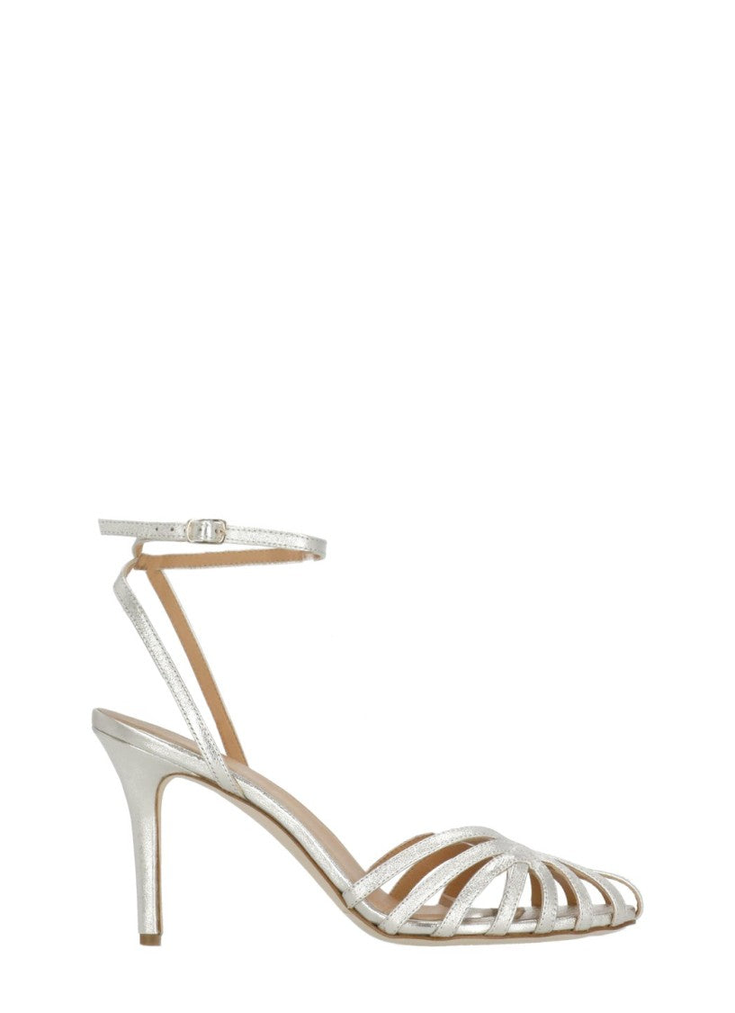 The Seller Silver Thin Bands Stiletto Sandals