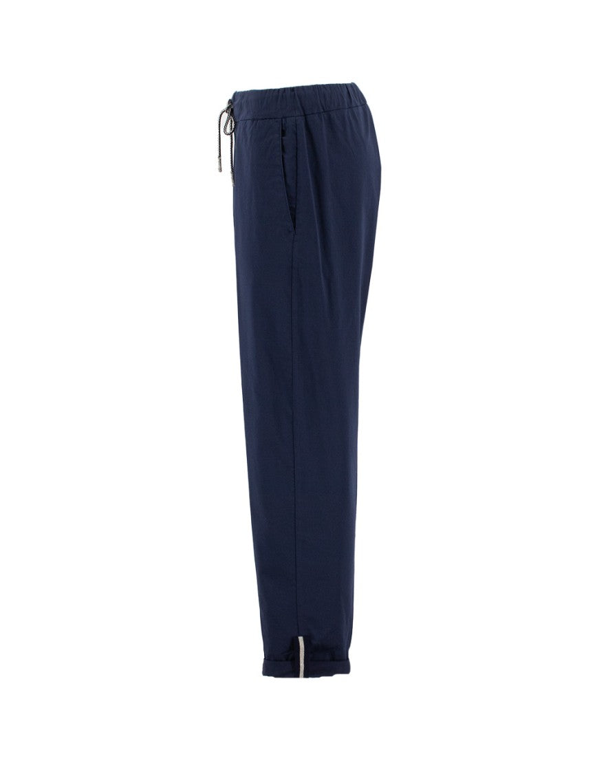 Panicale Navy Blue Regular Fit Trousers