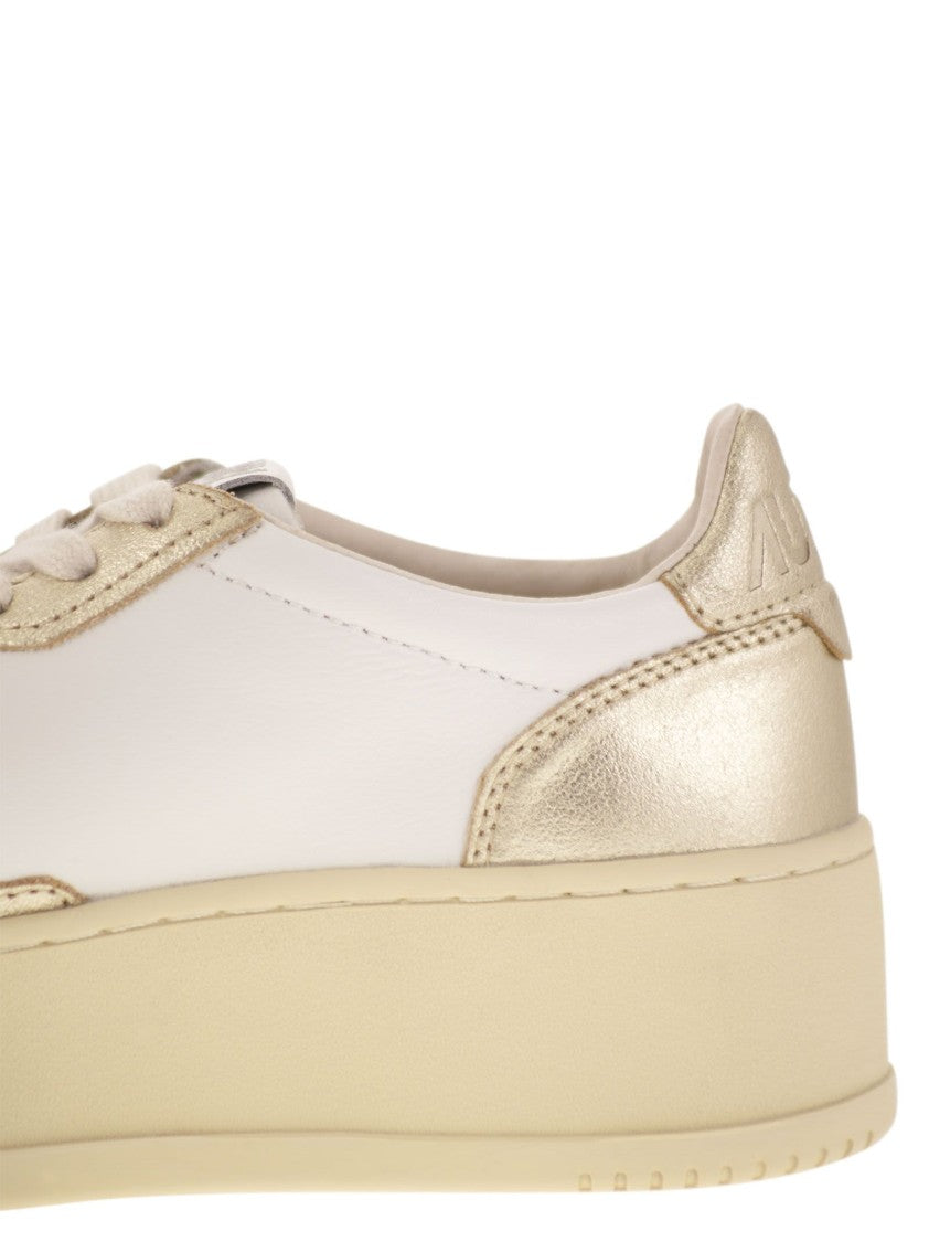 Autry Medalist Platform - Leather Trainers