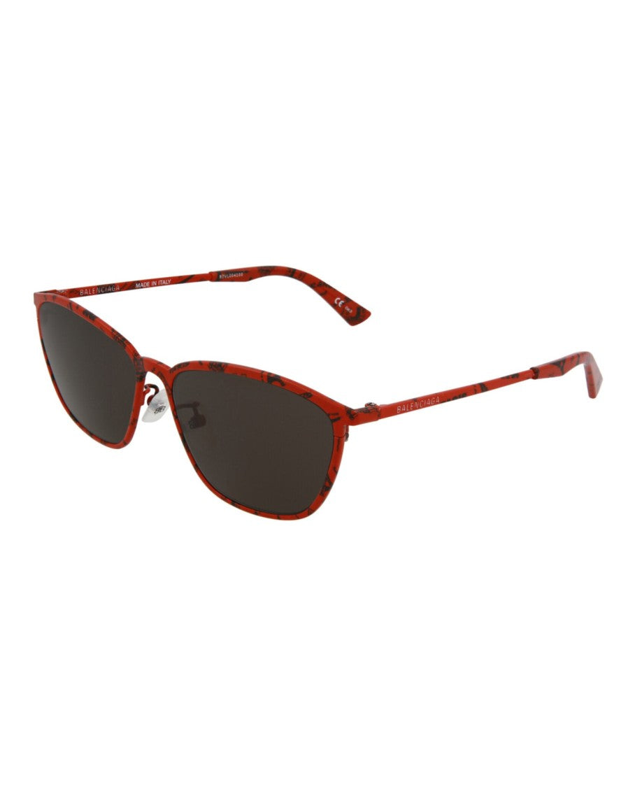 Balenciaga Square-Frame Metal Sunglasses