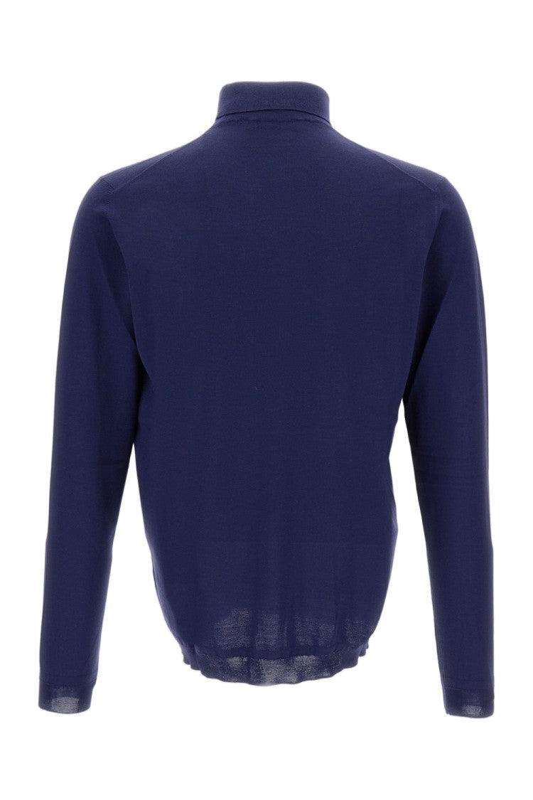 Goes Botanical Long-Sleeve Turtleneck Sweater In Extra Fine Merino Wool