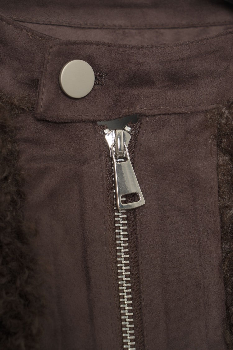 Bully Cropped Jacket With Synthetic Fur Accents