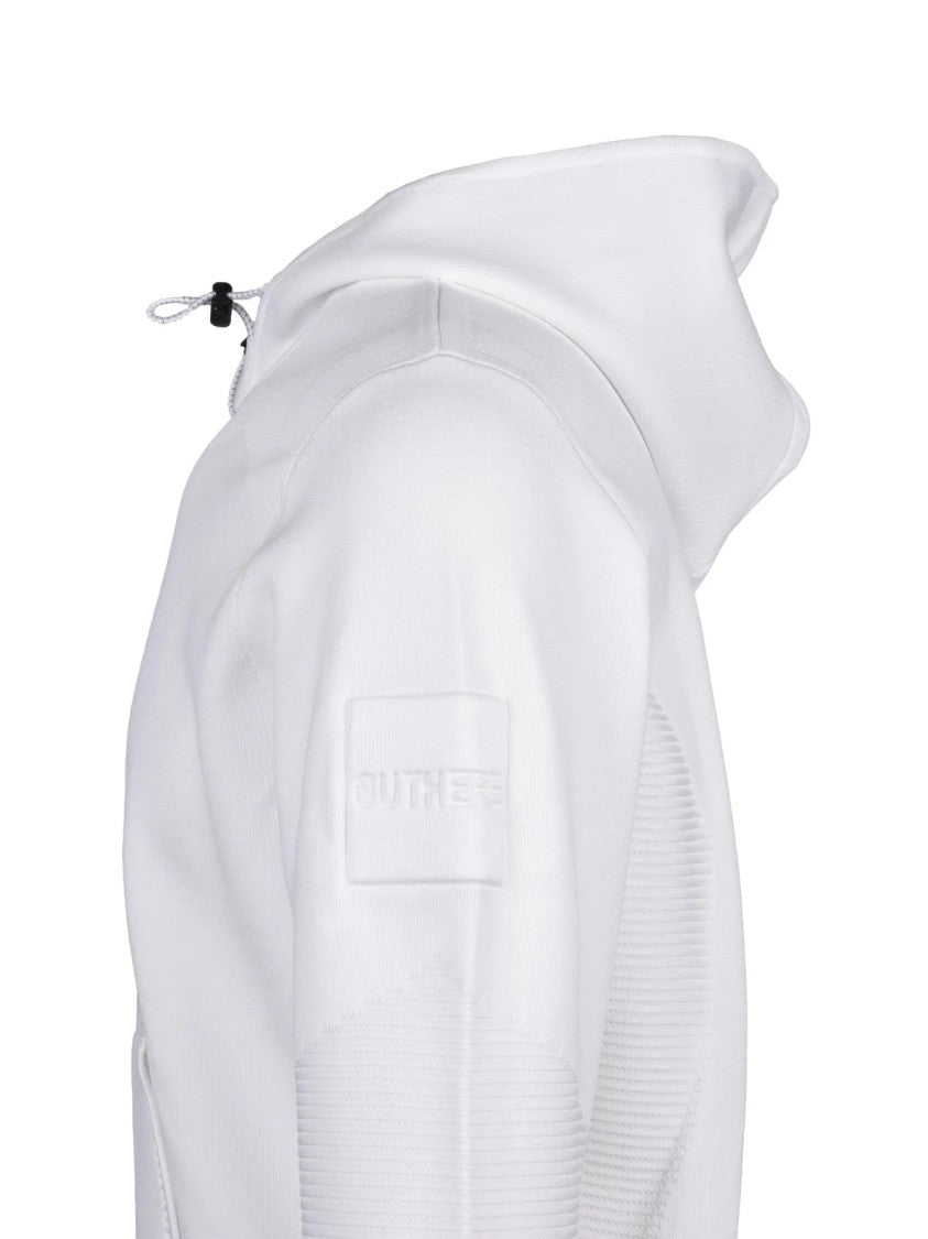 Outhere White Polyester Hooded Sweatshirt