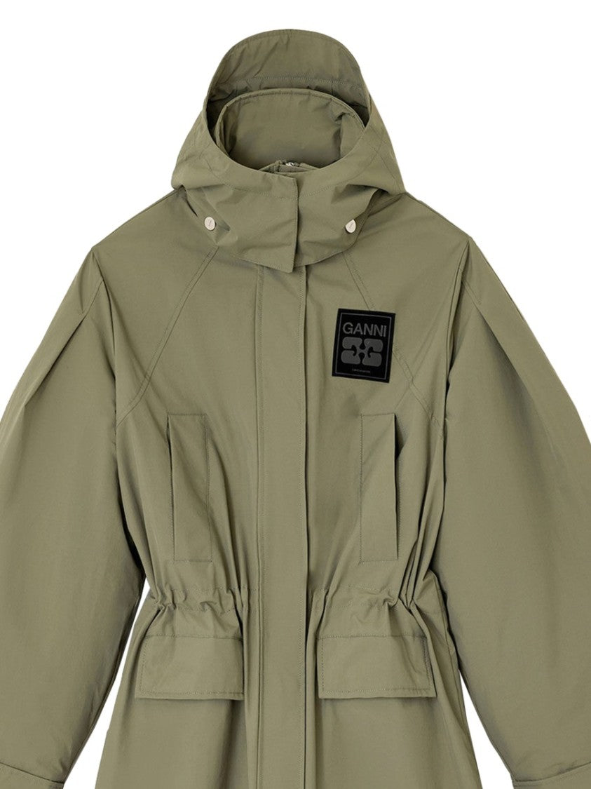 Ganni Green Tri-Layer Parka
