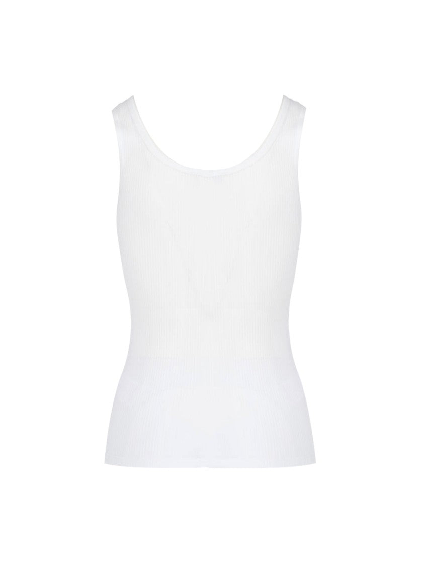 Chloé Logo Tank Top, In White Cotton