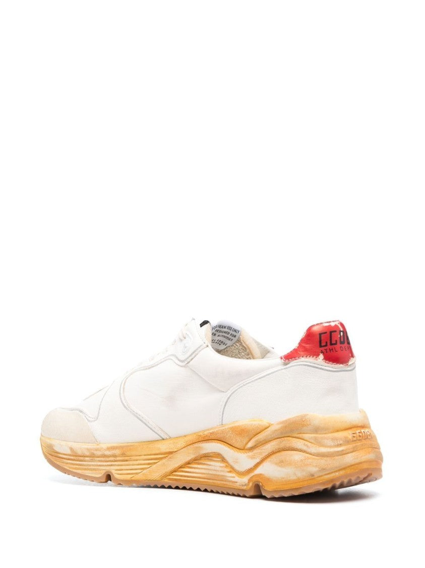 Golden Goose White Canvas And Leather Sneakers