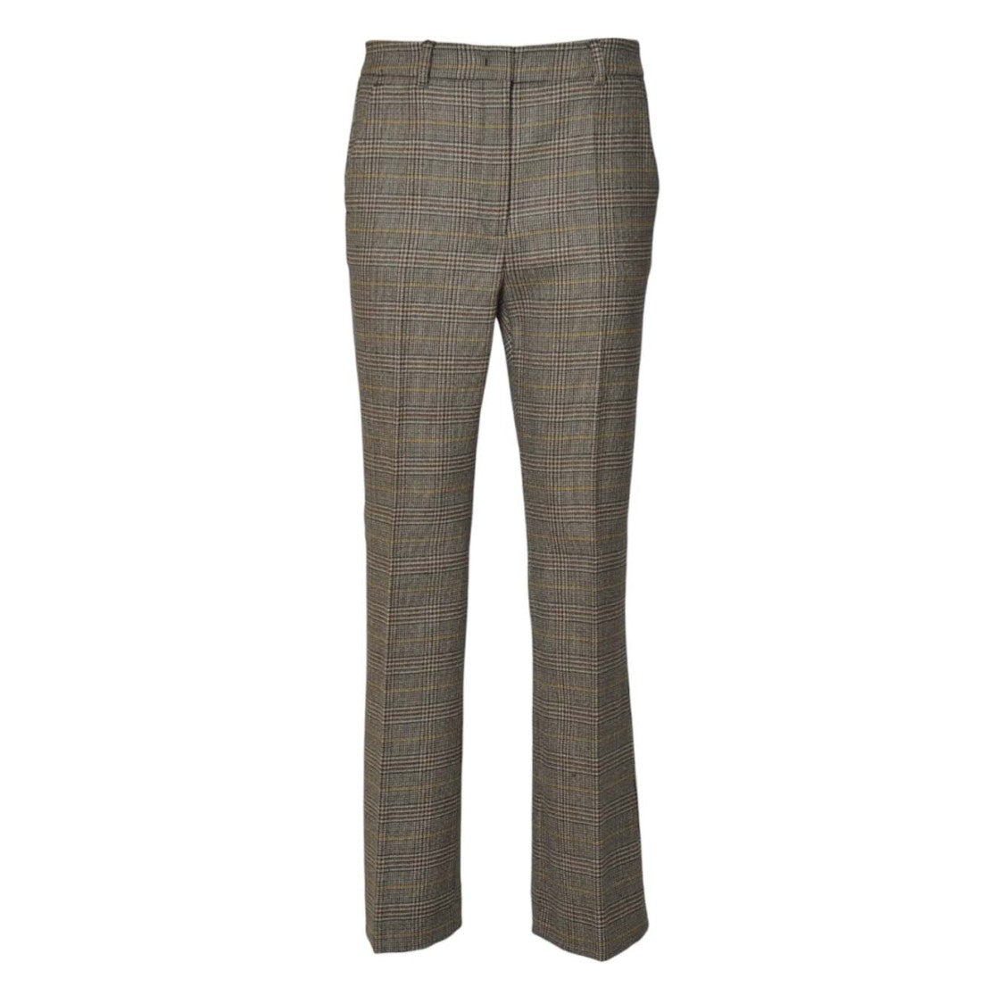 Max Mara Tailored Checkered Trousers In 100% Virgin Wool
