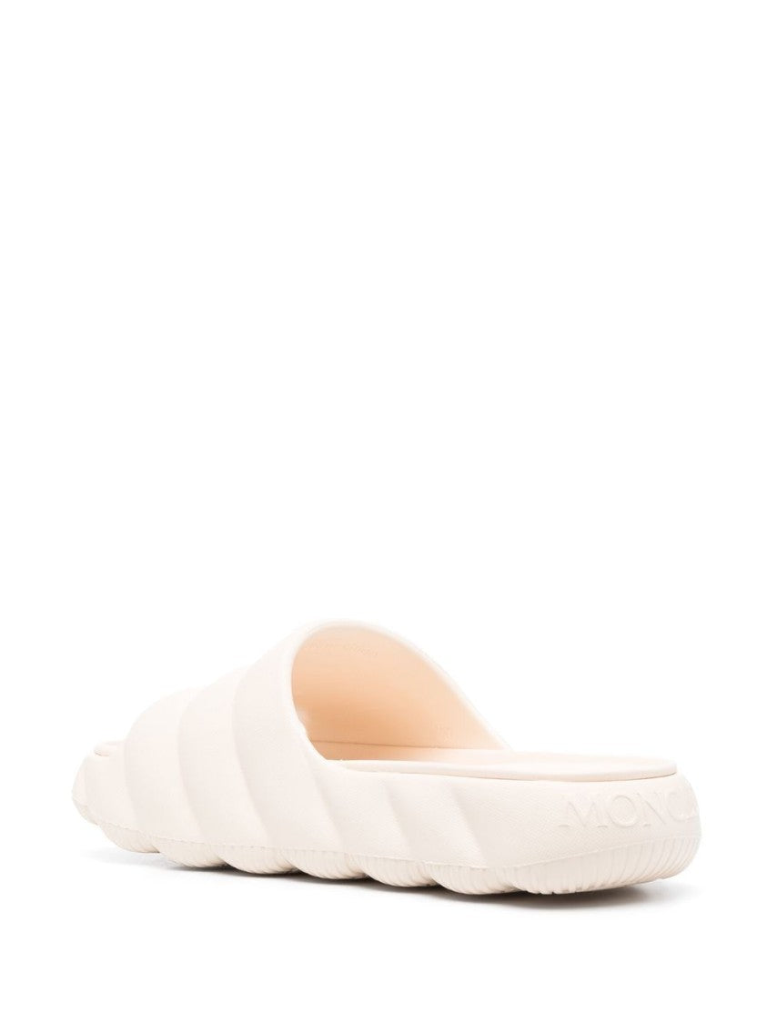 Moncler Modern White Sandals With Cushioned Strap