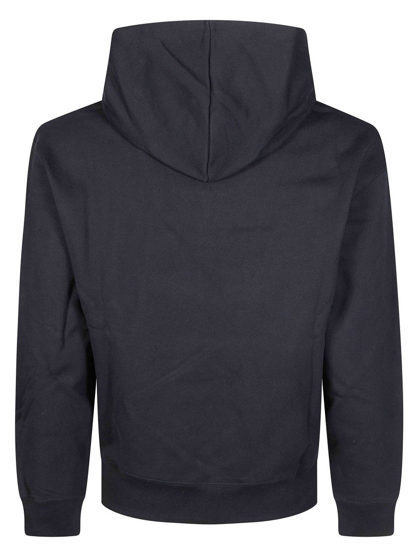 Maison Kitsuné Black Logo Paris Cropped Hoodie