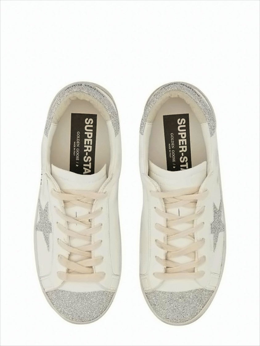 Golden Goose Low-Top Sneakers With Distressed Finish And Glitter Accents