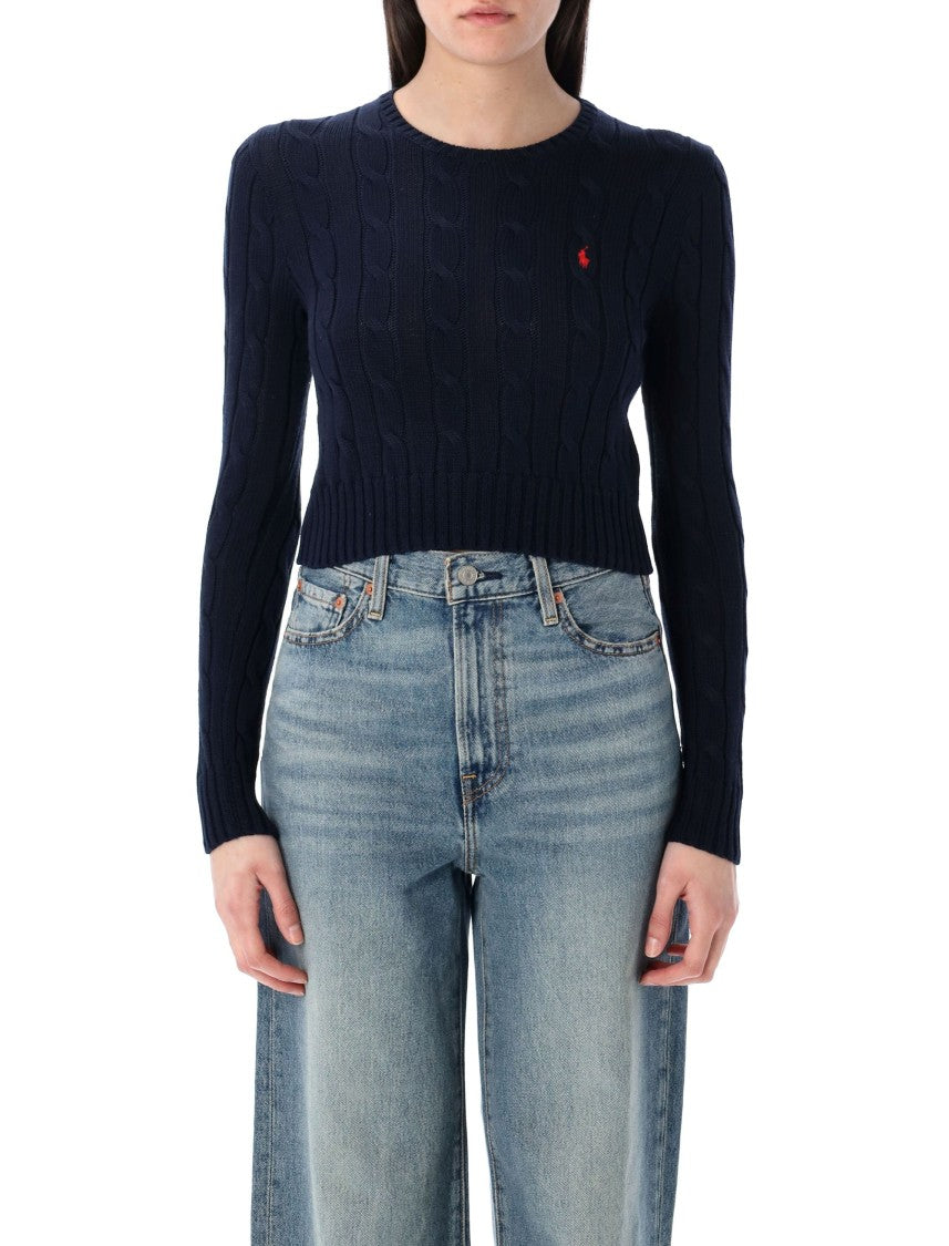 Polo Ralph Lauren Cropped Knit Cable Sweaters