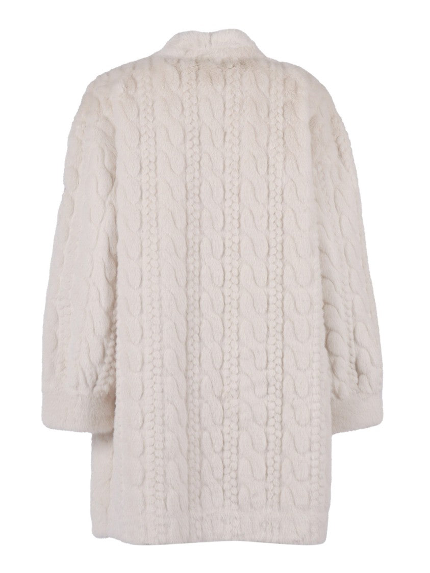 Ermanno Scervino Minimalist Long Coat With Classic Collar And Straight Silhouette